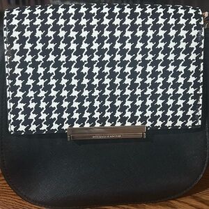 kate spade Black and White Houndstooth Messenger Bag